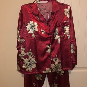 Two piece satin pajama